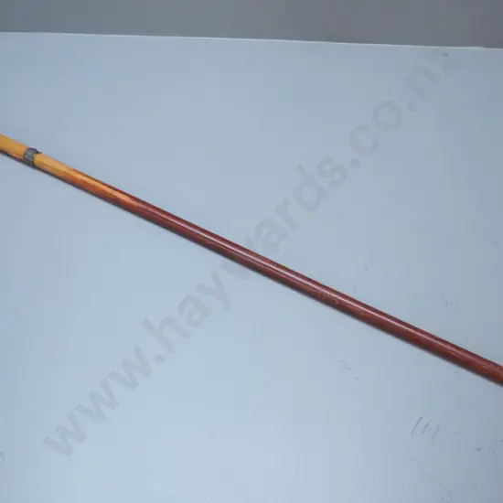 walking stick with horn handle, monogrammed nickel collar, and decorated steel pull-out blade L-860