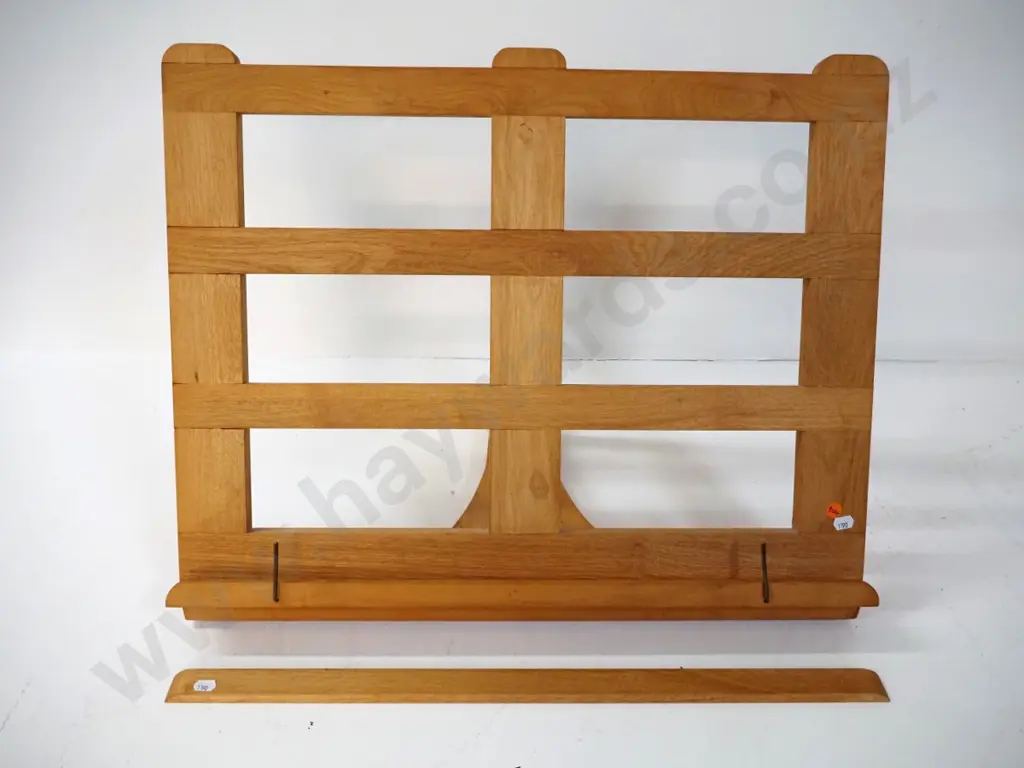 large timber book or music stand with stepped adjustment brace, brass hinge H-450 W-600 Image 1++