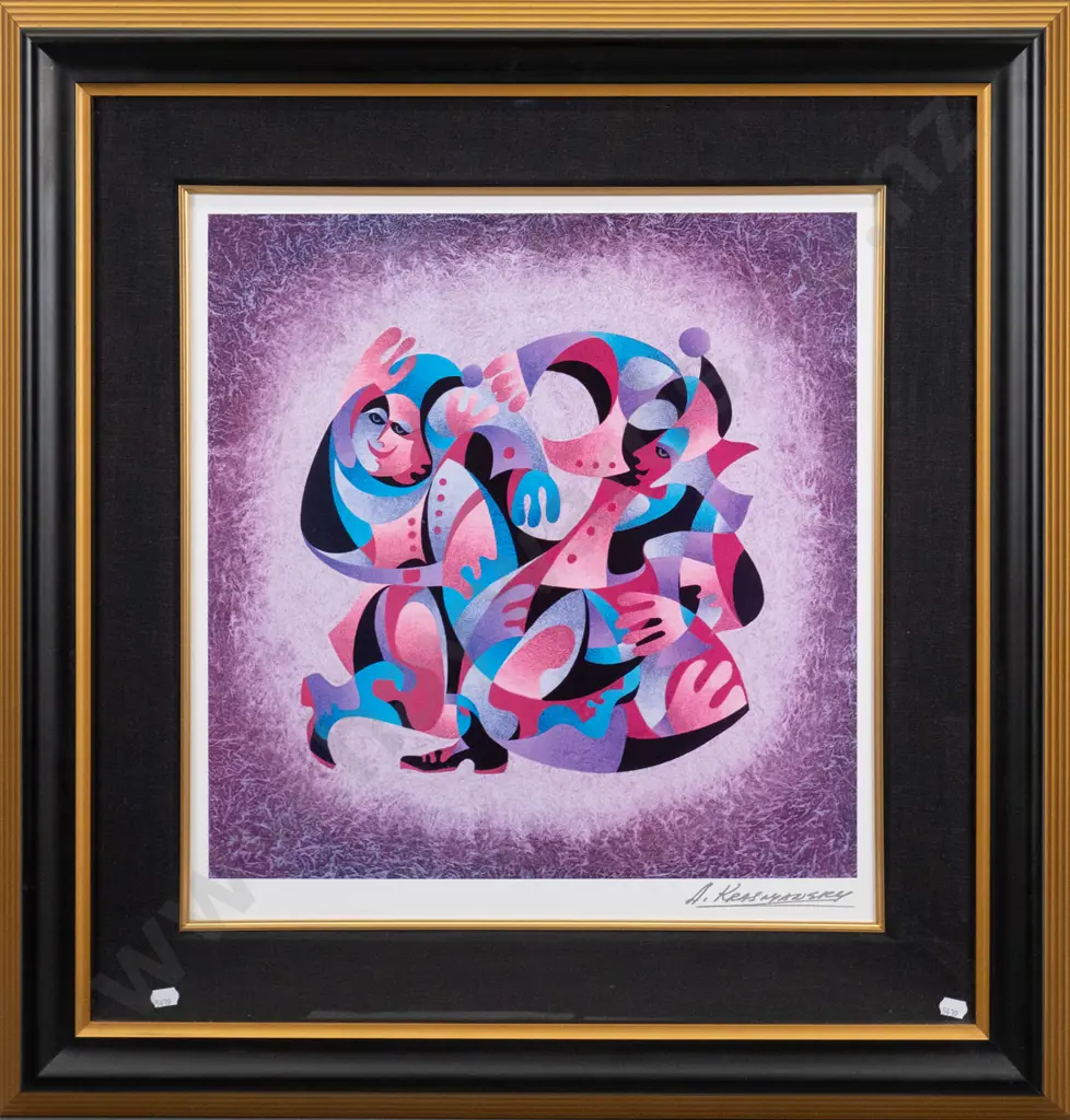 framed Anatole Krasnyansky 2011 seriolithograph "Poetry in Motion" H-410 W-410 Image 1++