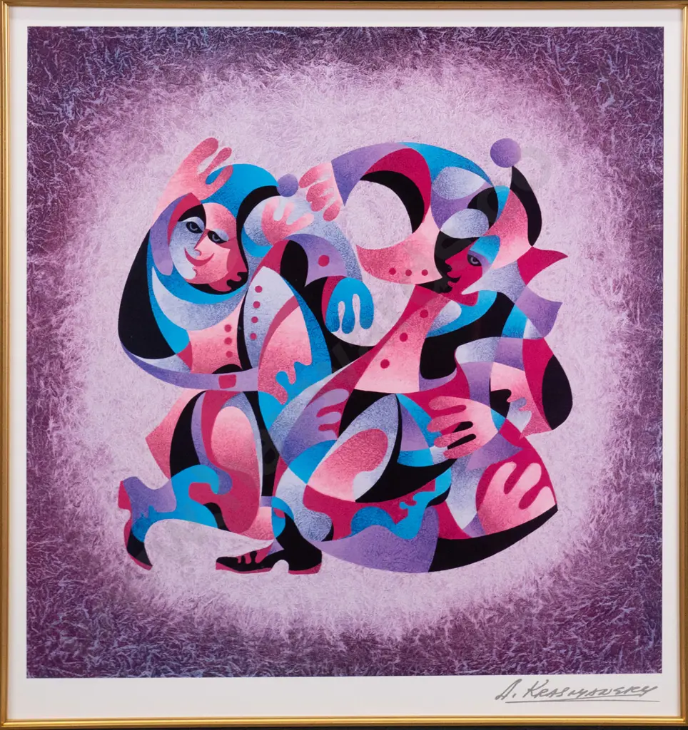 framed Anatole Krasnyansky 2011 seriolithograph "Poetry in Motion" H-410 W-410 Image 1++
