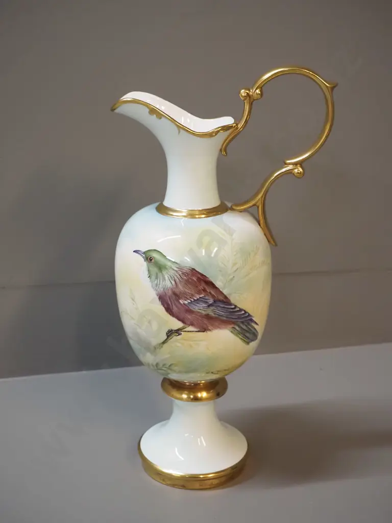 Caverswall hand-painted jug, signed W.R. Tipton, limited edition 3 of 10 H-350 D-170 Image 1++