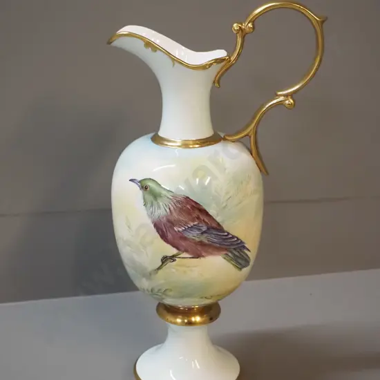 Caverswall hand-painted jug, signed W.R. Tipton, limited edition 3 of 10 H-350 D-170
