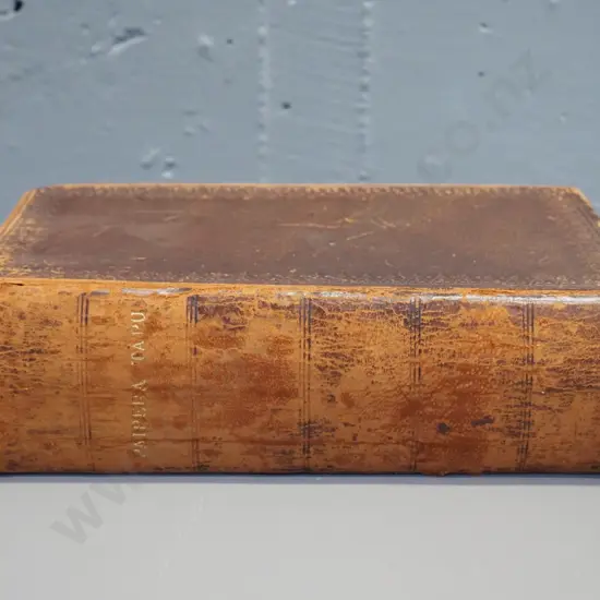 leather bound "Paiperi Tapu" translation of bible in Maori, published A.W.M. Watts 1868 - foxing, some separation to