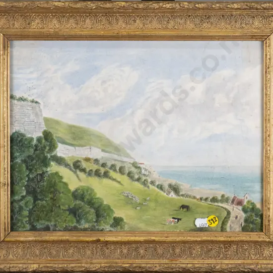 framed watercolour H-240 W-310 (slight age damage, frame needs attention)