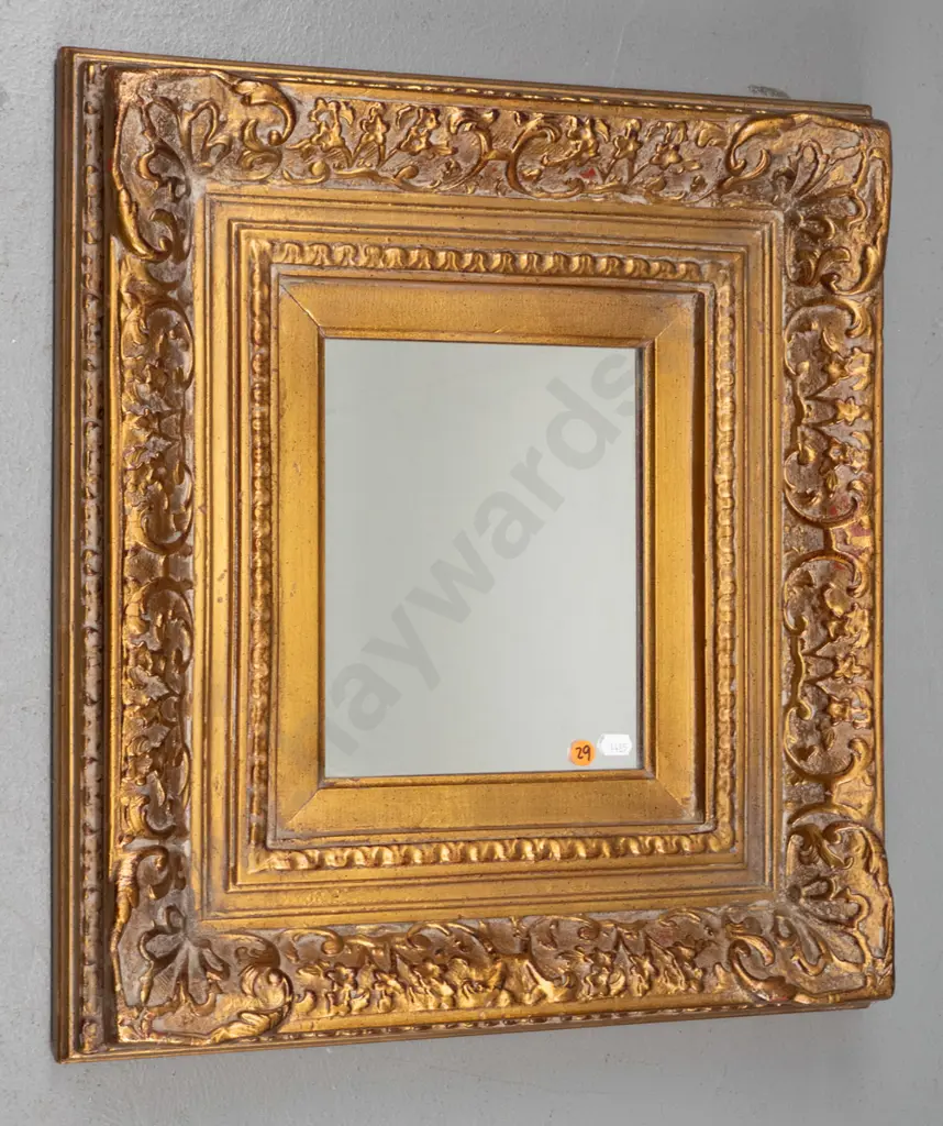 gilt framed wall mirror H-520 W-450 Image 1++