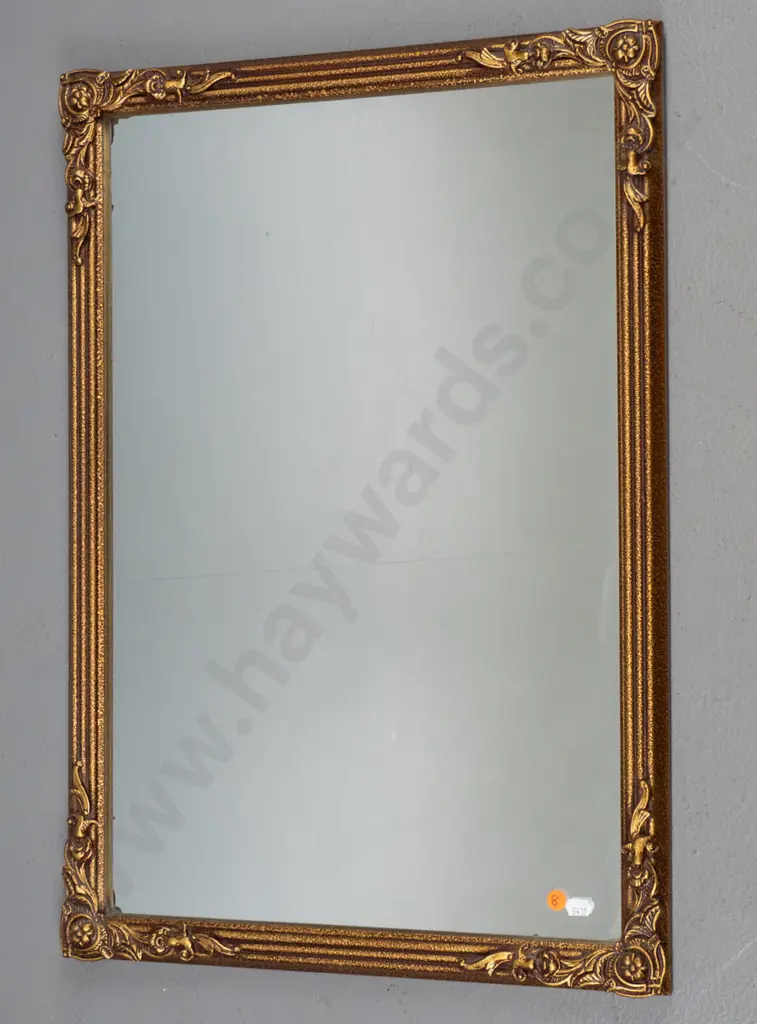 gilt framed wall mirror H-660 W-460 Image 1++