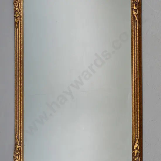 gilt framed wall mirror H-660 W-460