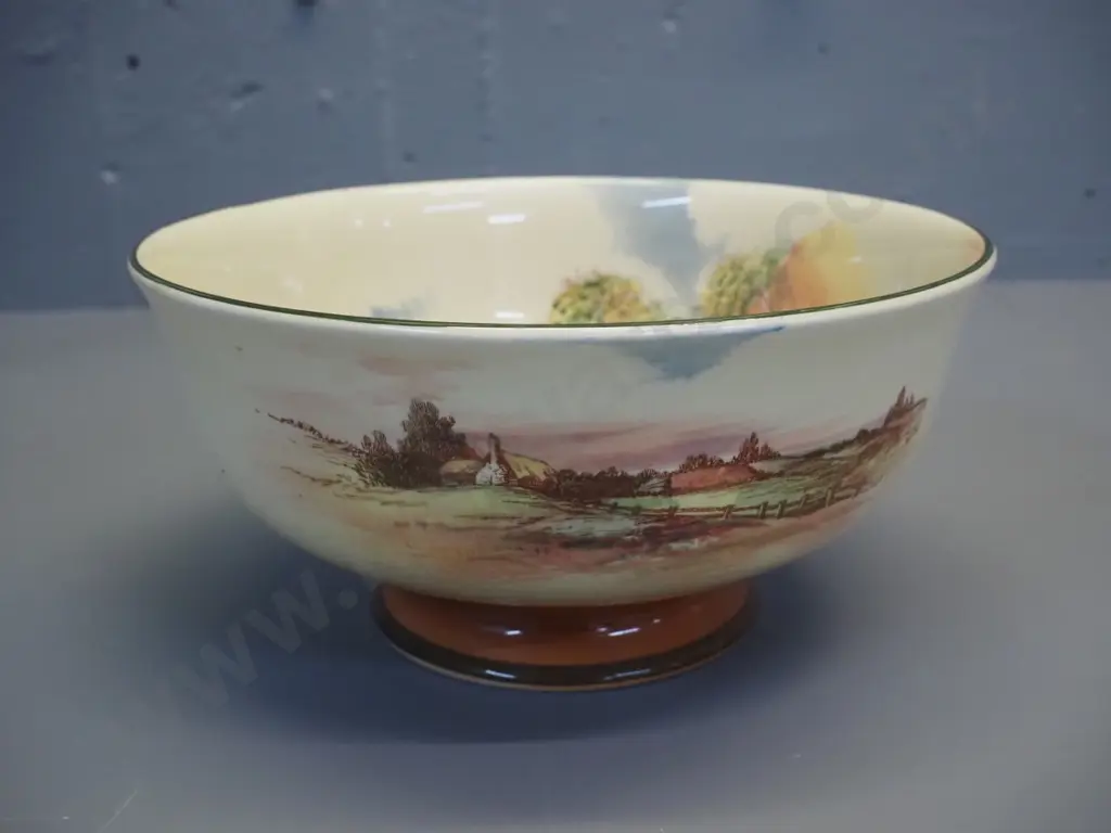 Royal Doulton Rustic England footed bowl H-110 D-150 Image 1++