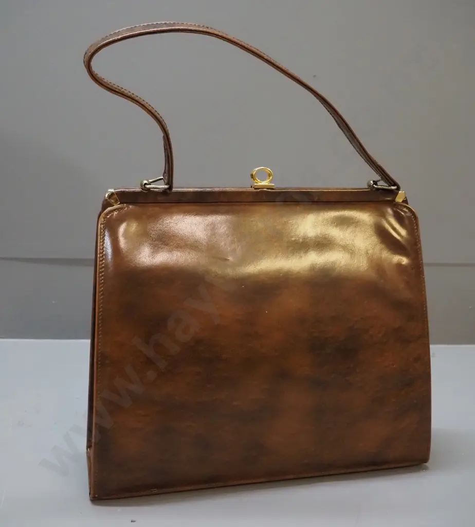 vintage Westcraft New Zealand leather handbag with fawn pelt insert H-240 W-260 Image 1++