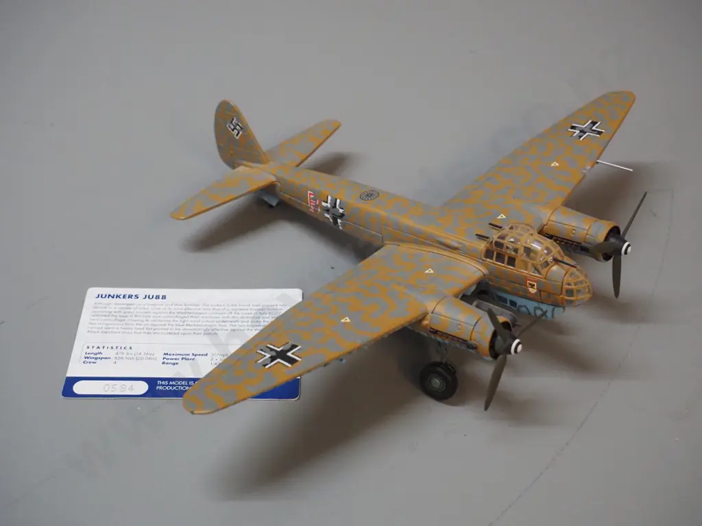 Corgi Aviation Archive die-cast 1:72 scale model - Junkers Ju88 with limited edition card Image 1++