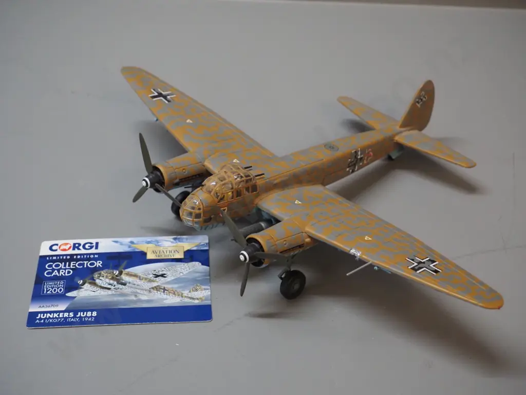 Corgi Aviation Archive die-cast 1:72 scale model - Junkers Ju88 with limited edition card Image 1++