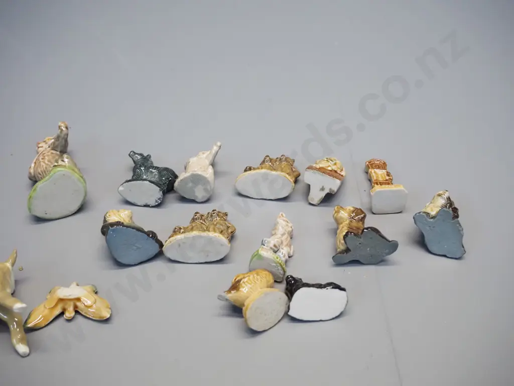 assorted whimsies, mostly animals, butterfly and fawn marked Wade - tallest kitten is H-70 Image 1++