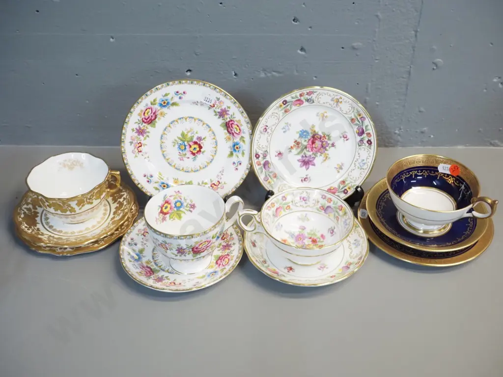 4 English china trios - Aynsley, Grafton and 2 Hammersley Image 1++