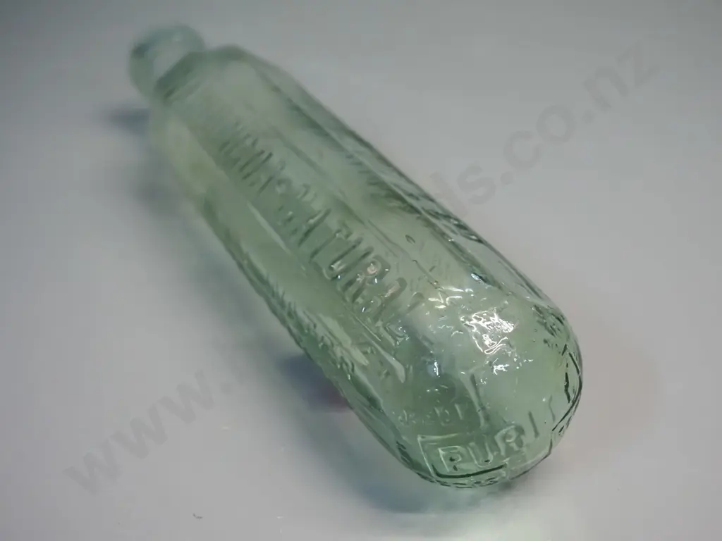 vintage Thomson & Co. Wairongoa springs mineral water bottle with rounded end - bottled at springs etc. L-280 Image 1++
