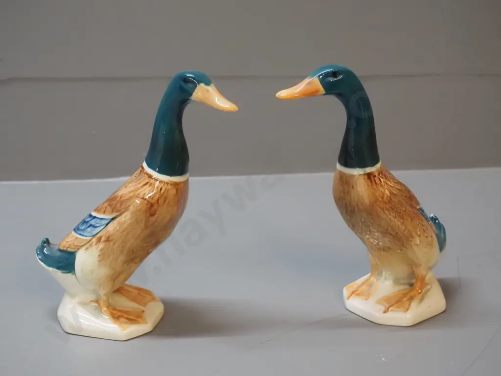 retro pair of Beswick duck figurines - stamped 756-1 each H-160 Image 1++