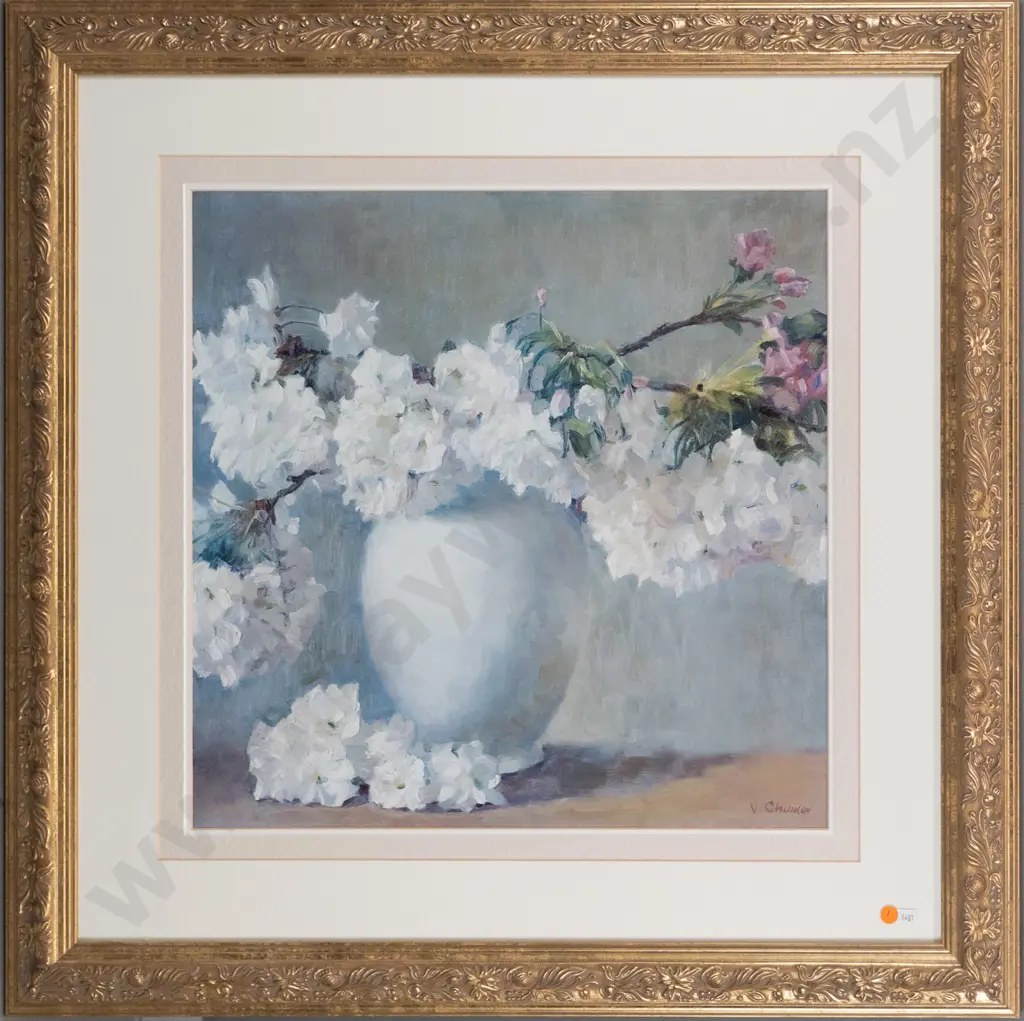 gilt framed print - still life flowers H-490 W-490 Image 1++