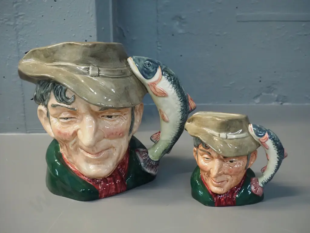 2 Royal Doulton "The Poacher" character jugs - Larger is H-180 Image 1++