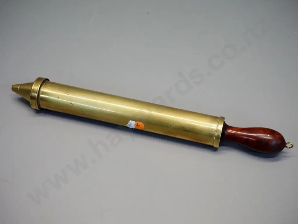vintage Nesthill brass and timber grease gun L-390 Image 1++