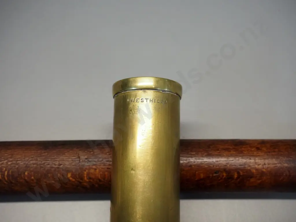 vintage Nesthill brass and timber grease gun L-390 Image 1++