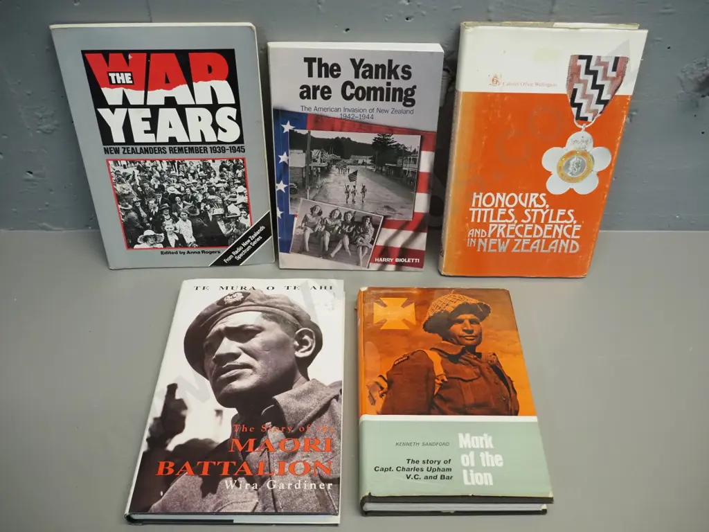 5 books: NZ and other military history including Maori Battalion Image 1++
