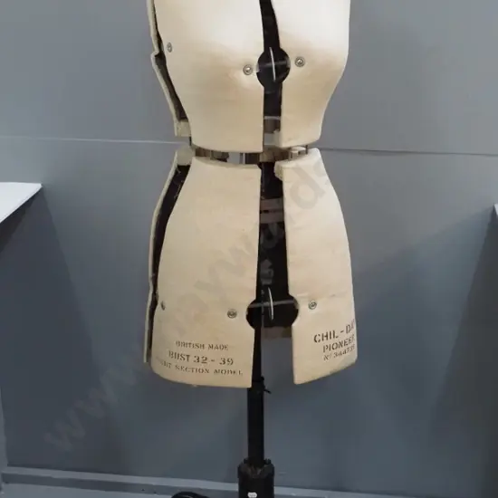 Chil-Daw adjustable dressmaker's form on a metal base - marked Pioneer 344739 H-1500