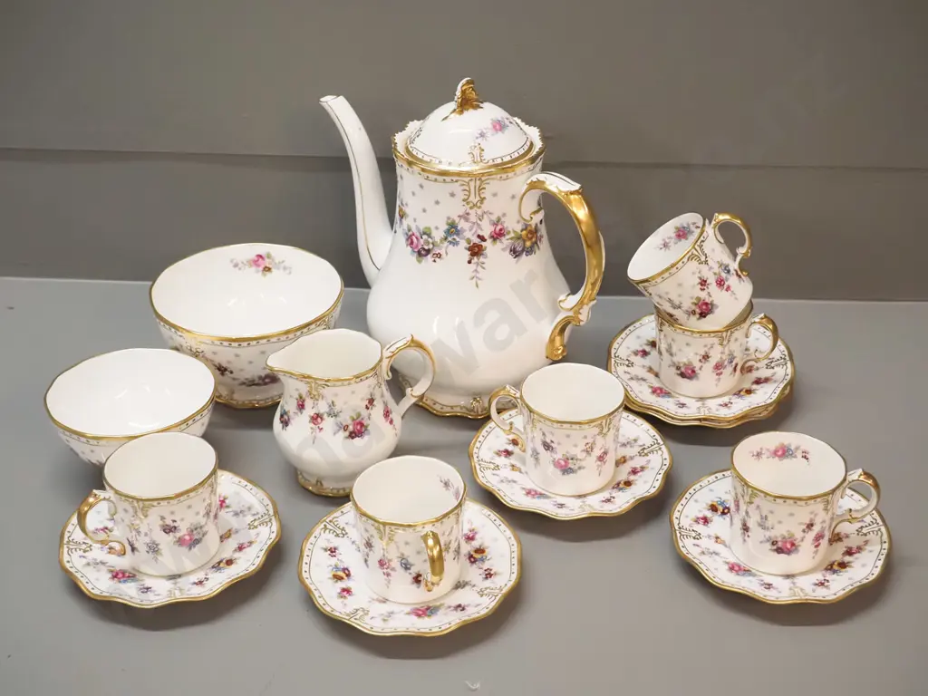 Royal Crown Derby "Royal Antoinette" coffee set Image 1++