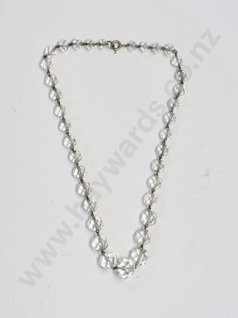 crystal necklace clasp stamped sterling Image 1++