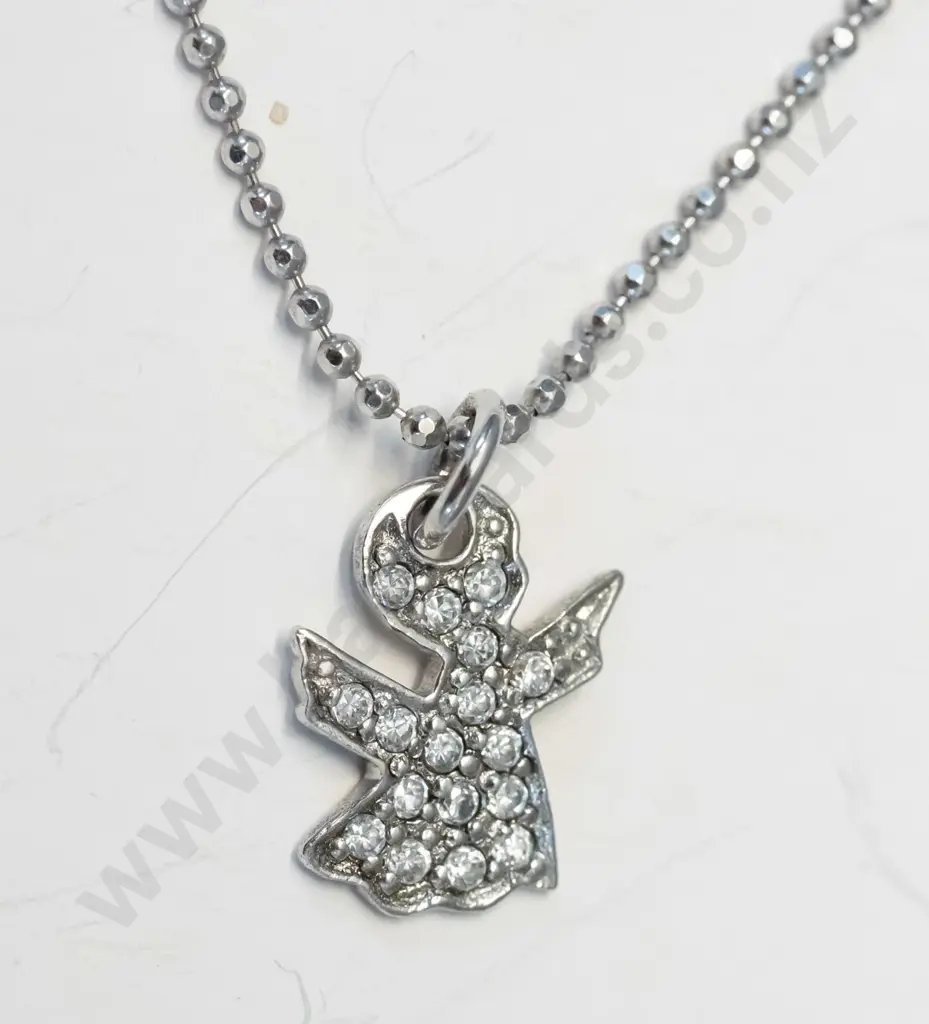 silver angel necklace all stamped 925 Image 1++