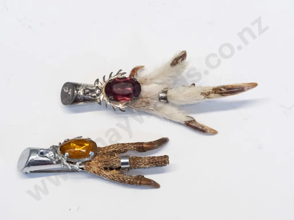2 claw foot brooches Image 1++