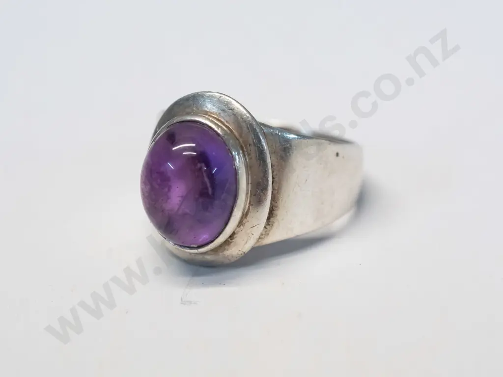 silver amethyst ring stamped 925 Image 1++