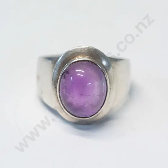 silver amethyst ring stamped 925