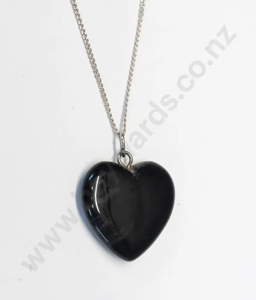 heart necklace chain stamped 925 Image 1++