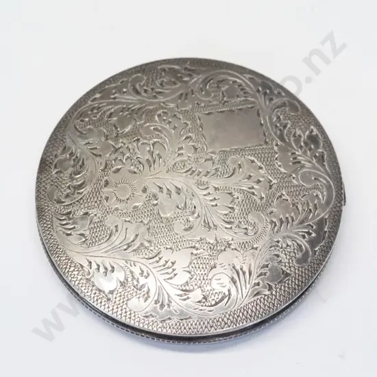 silver powder compact marked G 833