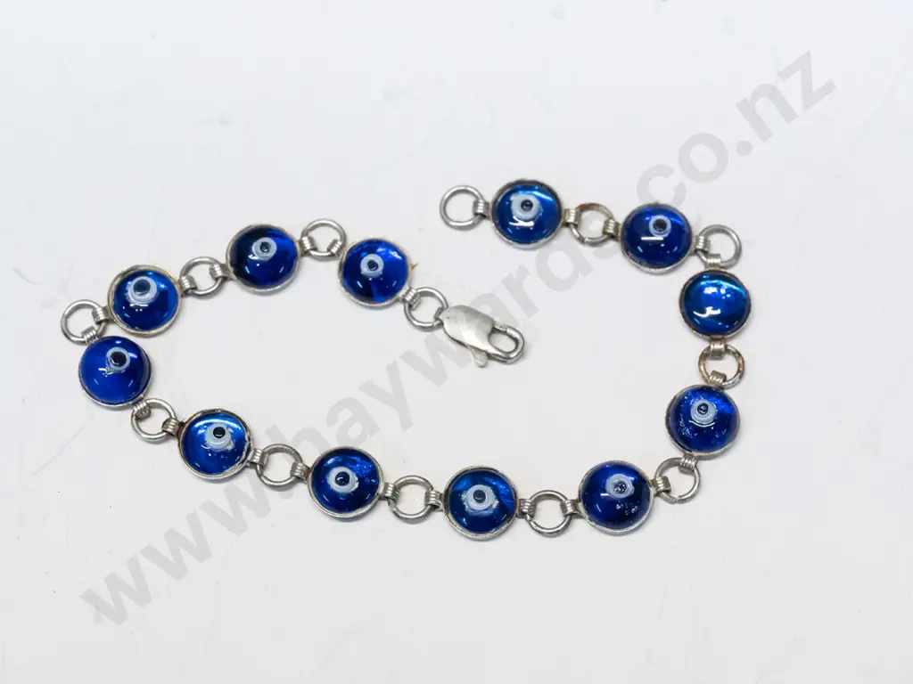 silver & blue stone bracelet stamped 925 Image 1++
