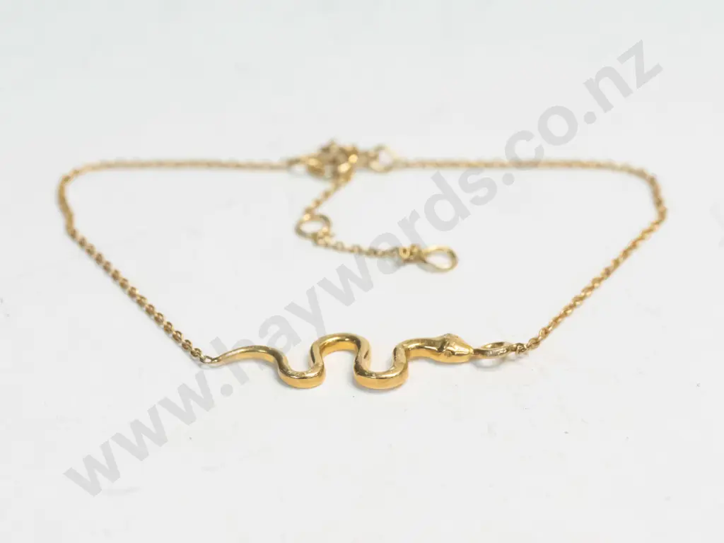 gold plated snake bracelet stamped 925 Image 1++