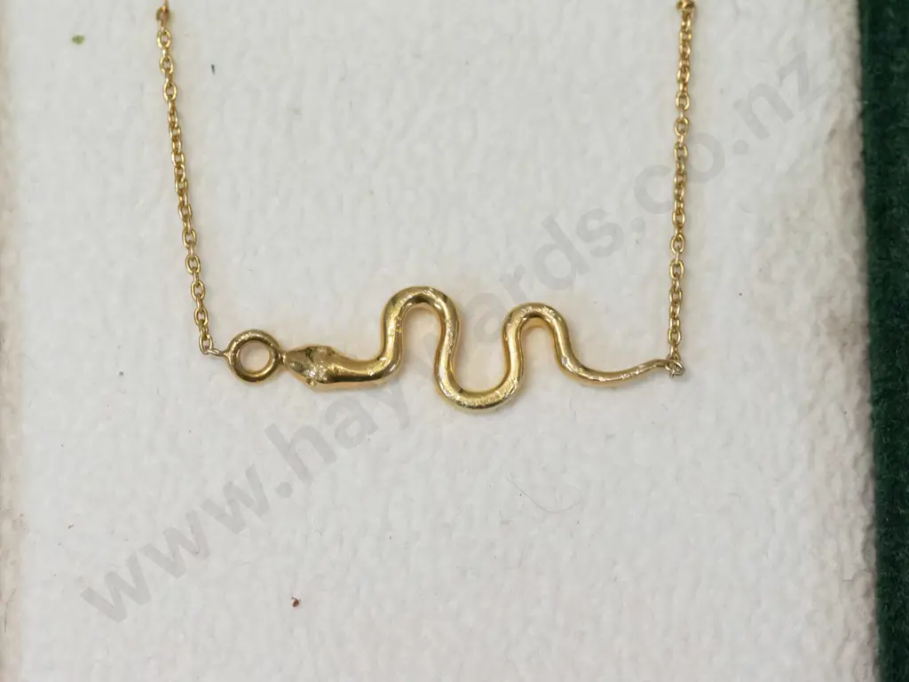 gold plated snake bracelet stamped 925 Image 1++