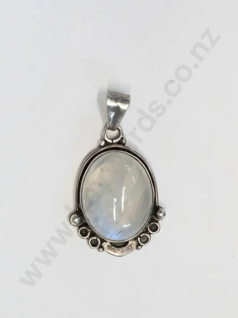 silver stone pendant stamped 925 no chain Image 1++