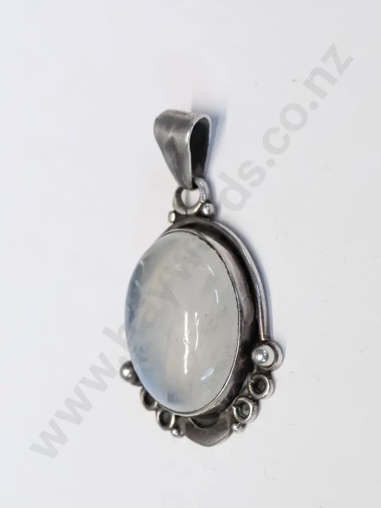 silver stone pendant stamped 925 no chain Image 1++