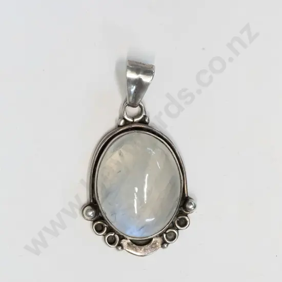 silver stone pendant stamped 925 no chain