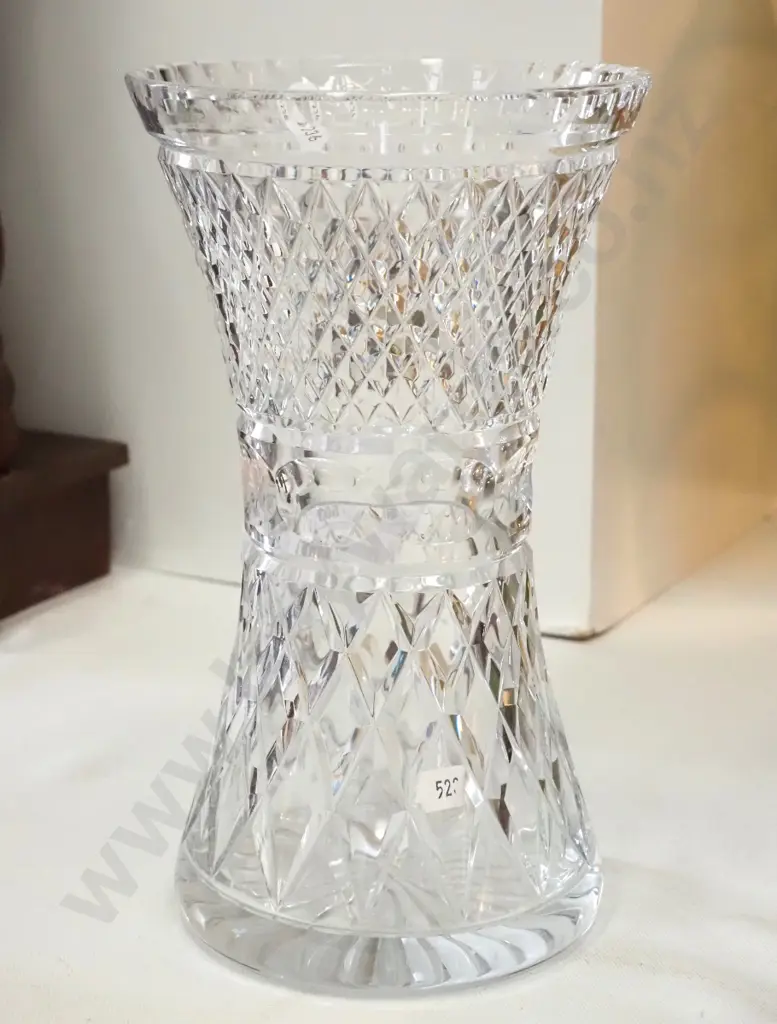 Webb Corbett cut crystal vase H-250 Image 1++