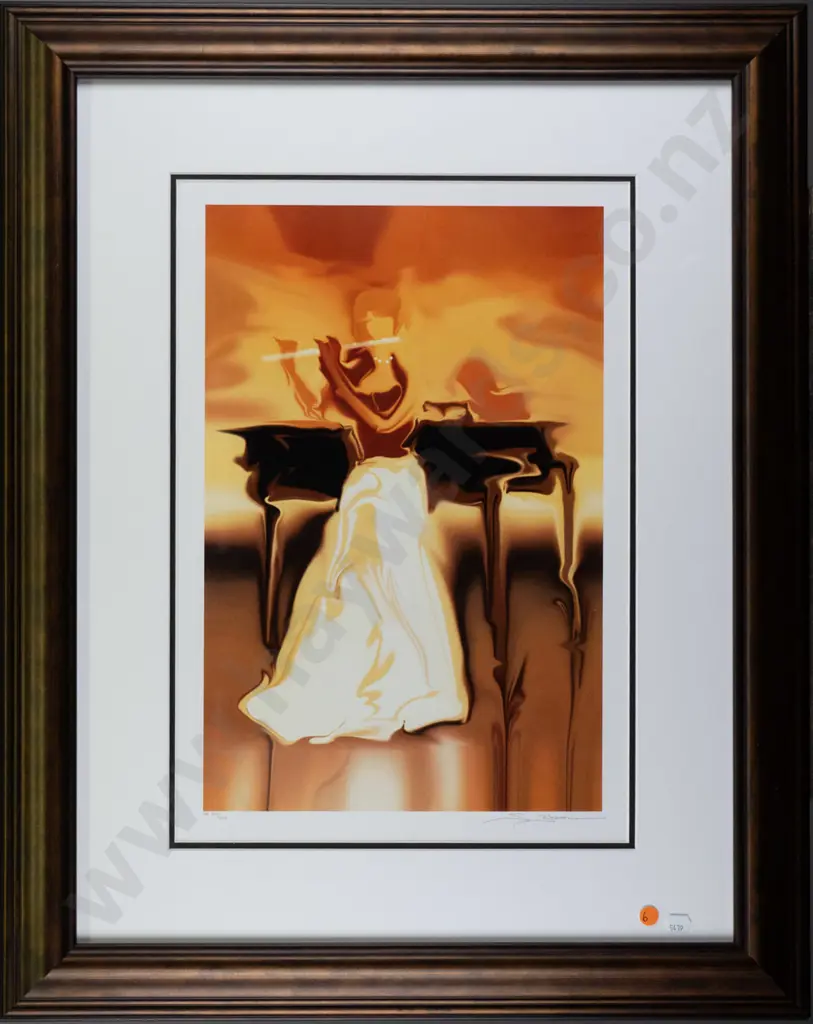 Steve Bloom - framed seriolithograph - H-43 W-290 - flautist Image 1++
