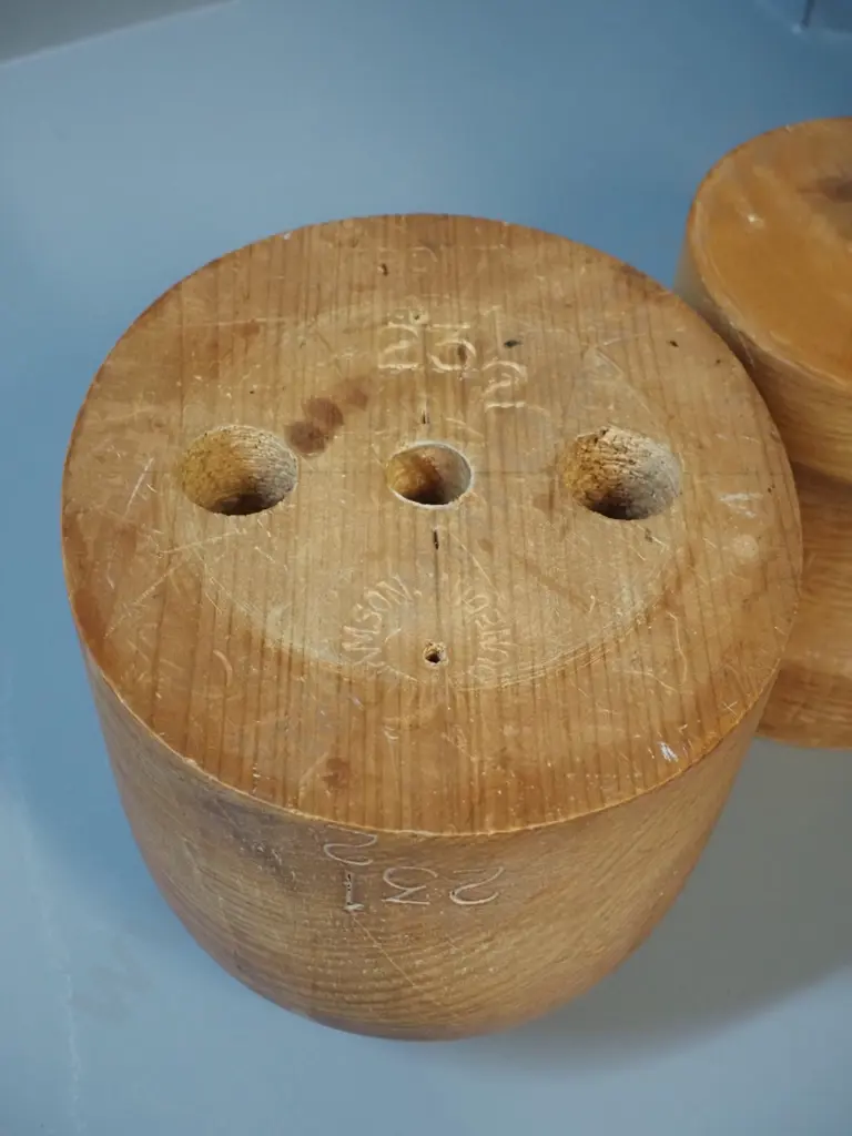 timber 2-piece hat block - marked Williamson Dunedin, size 23 1/2 - H-300 Image 1++