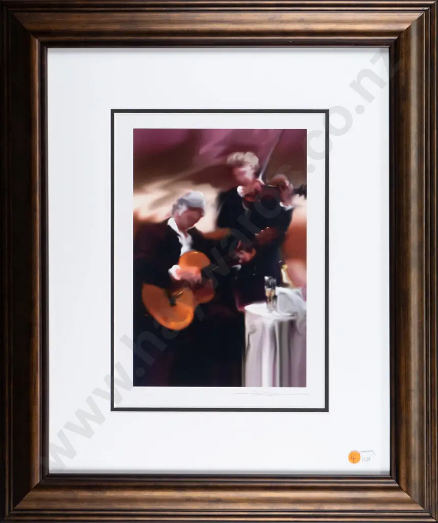 Steve Bloom - framed seriolithograph - H-285 W-190 - musicians Image 1++