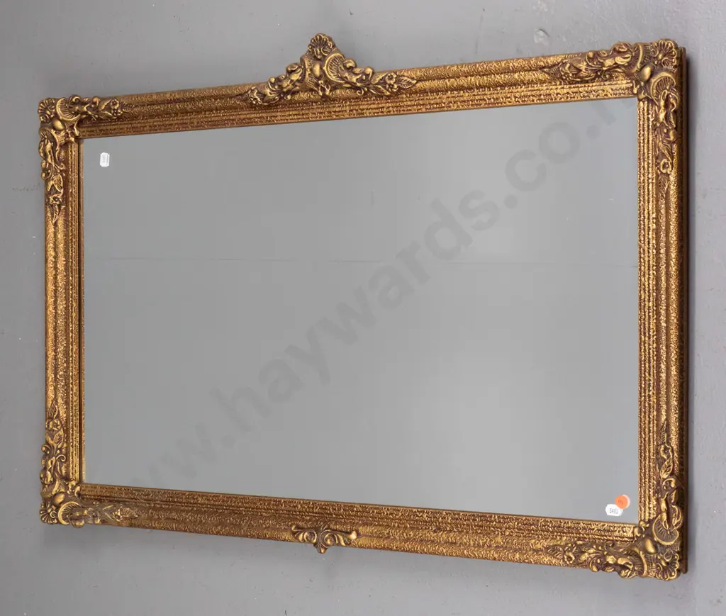 gilt-framed wall mirror H-580 W-900 Image 1++
