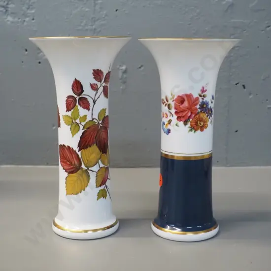 2 Caverswell hand-painted vases H-200