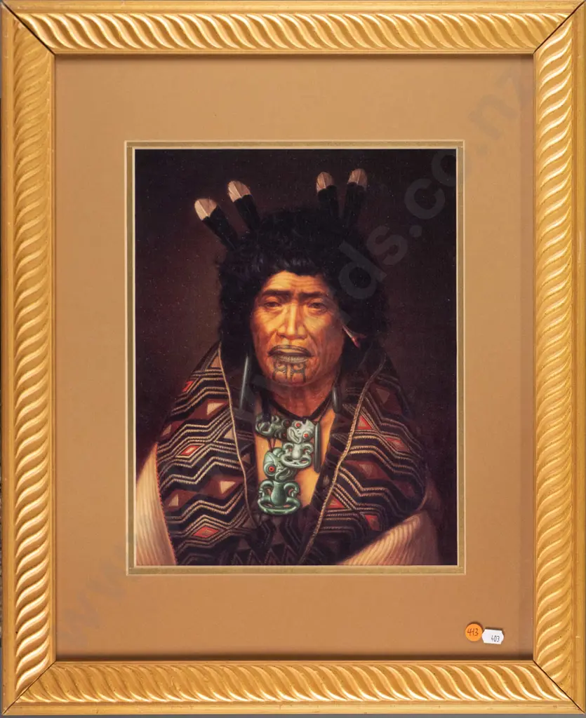 gilt framed print - portrait H-340 W-260 Image 1++
