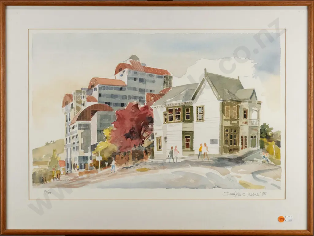 framed Douglas Chowns print - Otago University H-360 W-560 Image 1++