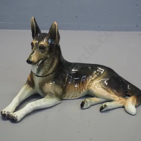 Alsation dog figure - marked Made in West Germany H-180 L-300