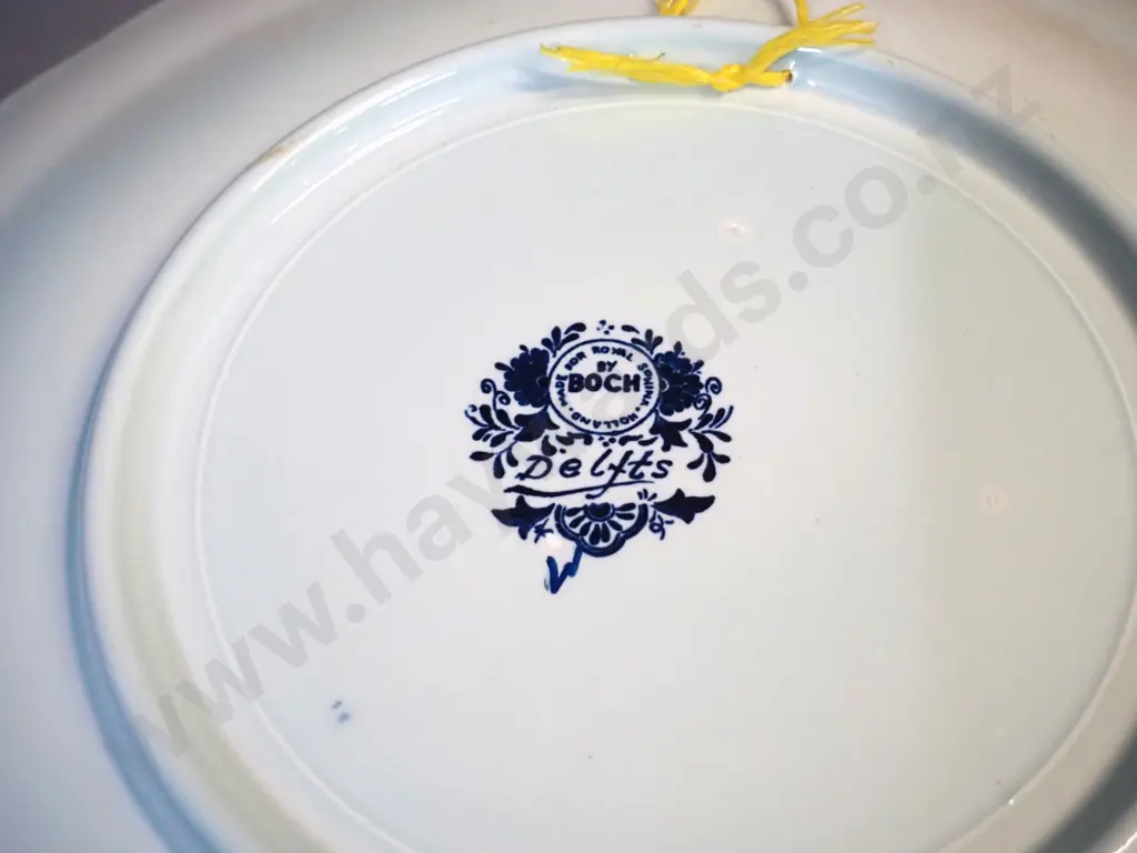 large blue & white Boch Delft wall charger Diameter 390 Image 1++