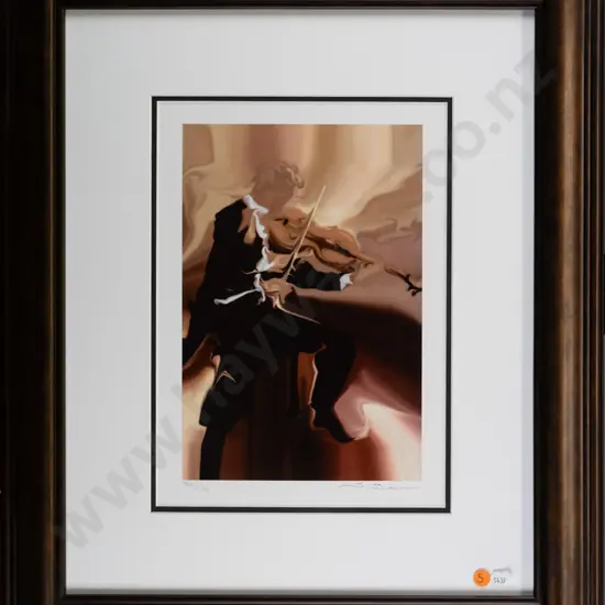 Steve Bloom - framed seriolithograph - H-285 W-190 - musician